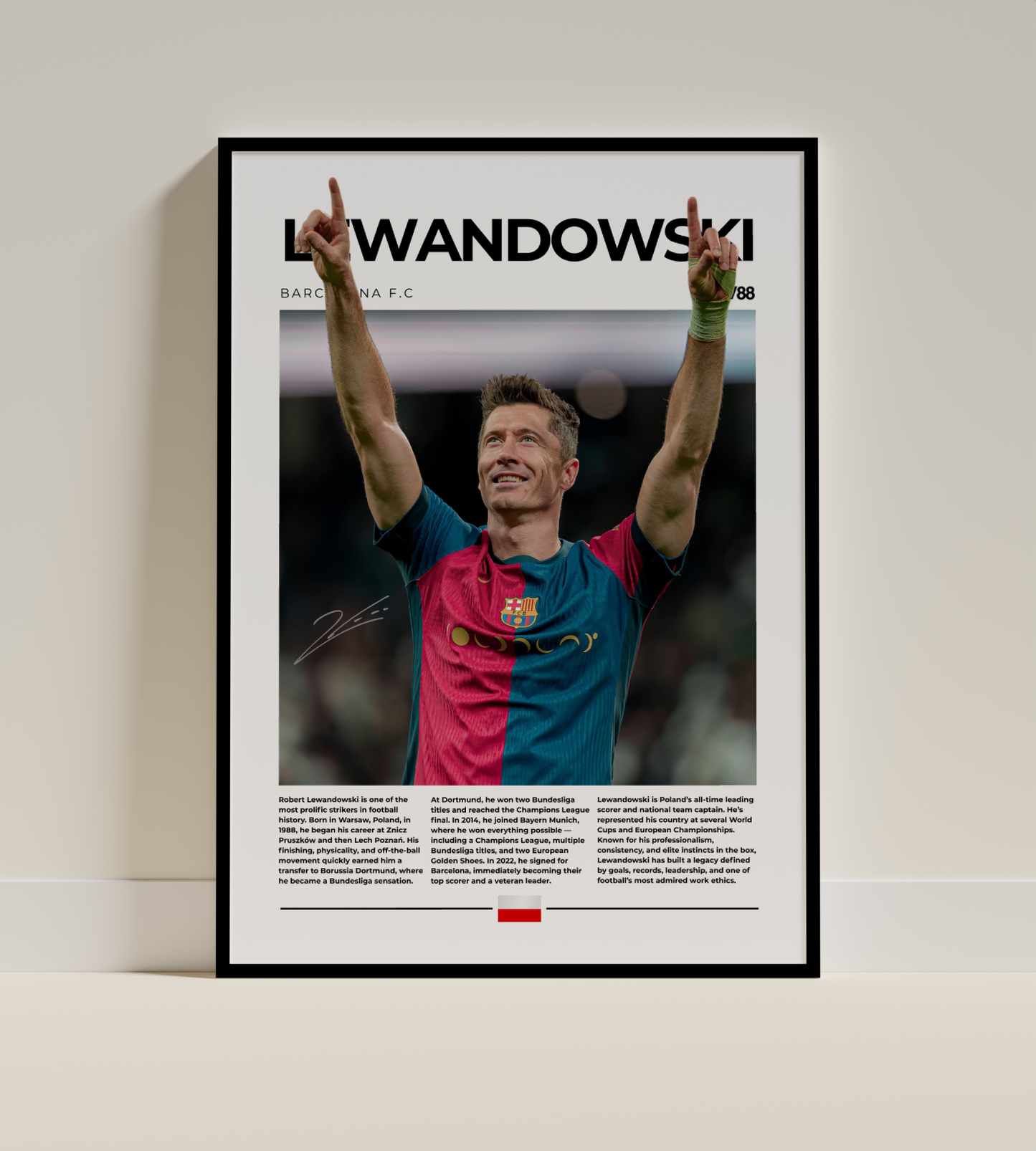 Robert Lewandowski Digital Football Poster