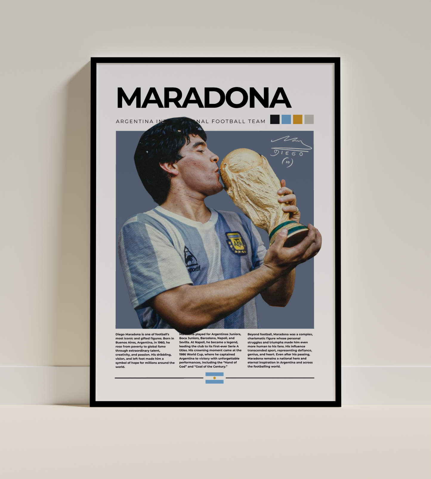 Messi, Neymar, Mbappe, Zidane, Ronaldinho, Maradona Digital Poster