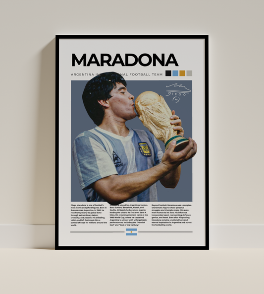 Messi, Neymar, Mbappe, Zidane, Ronaldinho, Maradona Digital Poster