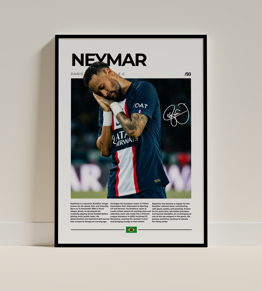 Neymar Jr. Digital Football Poster