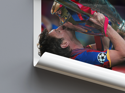 Lionel Messi Digital Football Poster