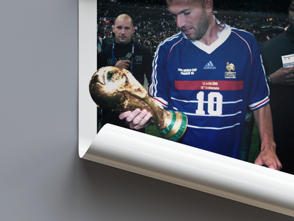 Zinedine Zidane Digital Football Poster