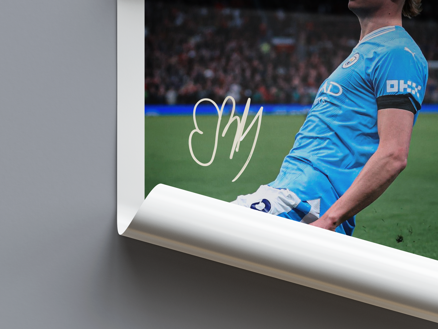 Erling Haaland Digital Football Poster