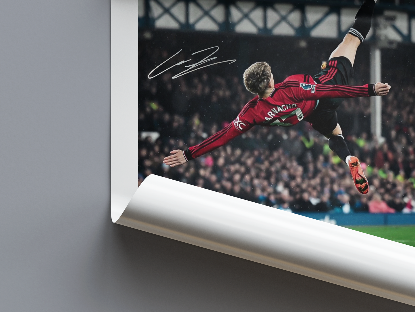 Alejandro Garnacho Digital Football Poster