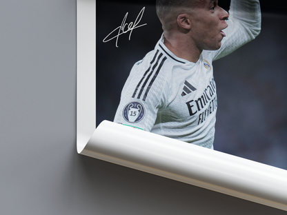 Kylian Mbappe Digital Football Poster