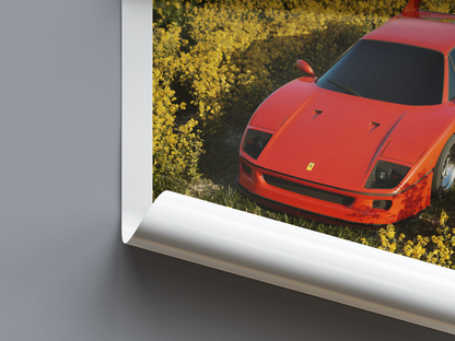Ferrari F40 Digital Poster - PostrlyAu