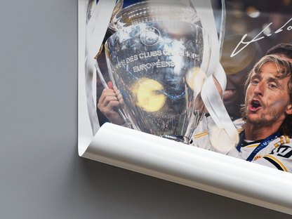 Luka Modrić Digital Football Poster