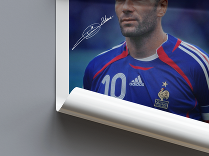 Zinedine Zidane Digital Football Poster