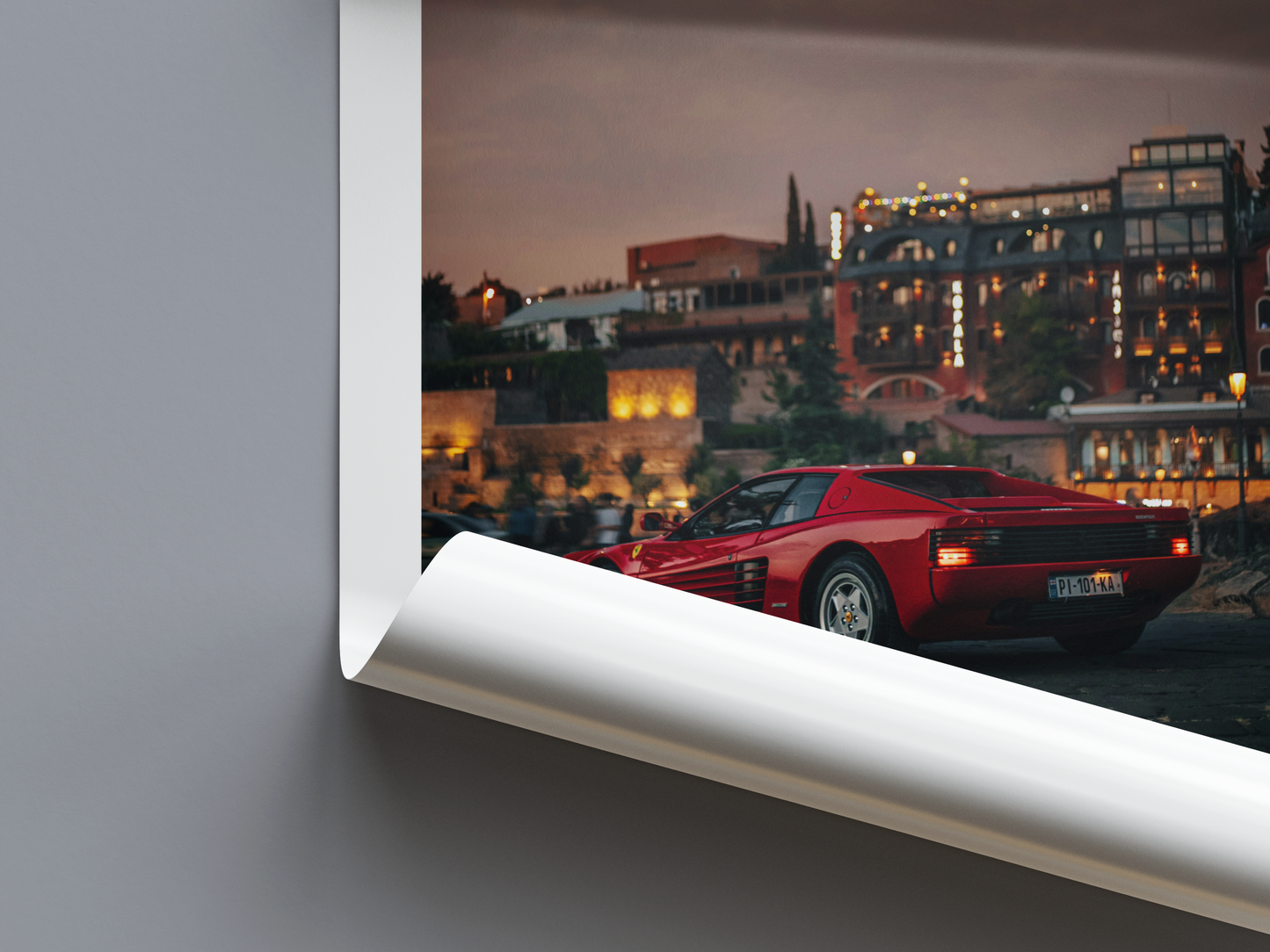 Ferrari Testarossa Digital Poster - PostrlyAu