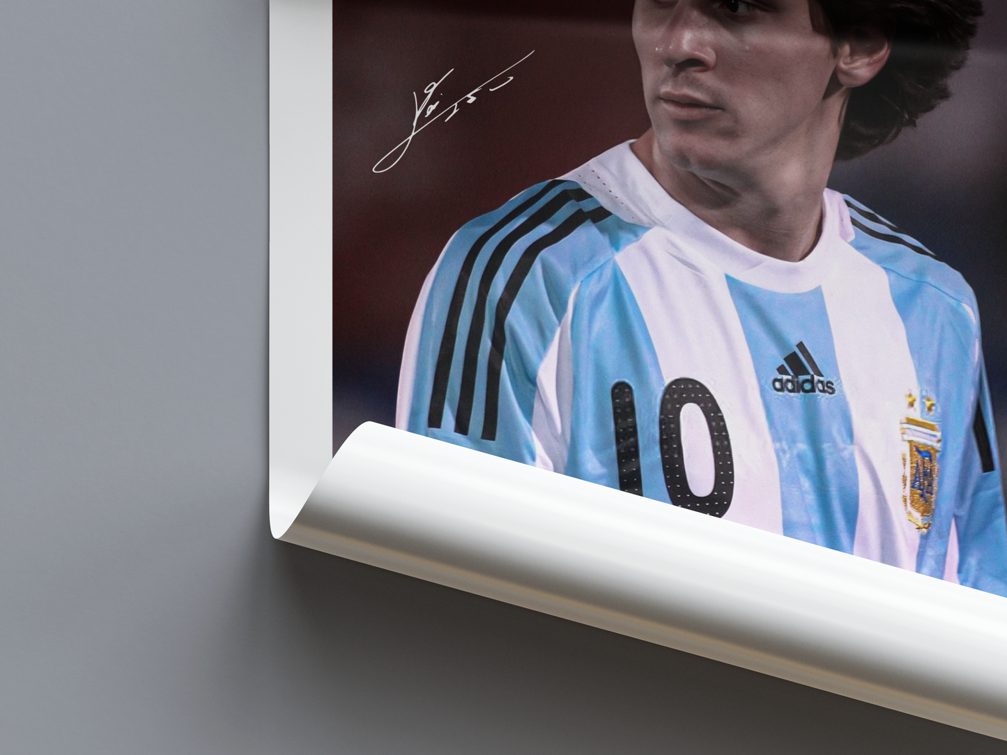 Lionel Messi Digital Football Poster
