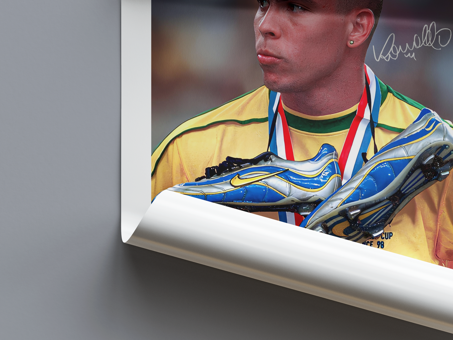 Ronaldo Nazário Digital Football Poster