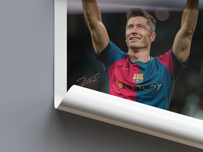 Robert Lewandowski Digital Football Poster