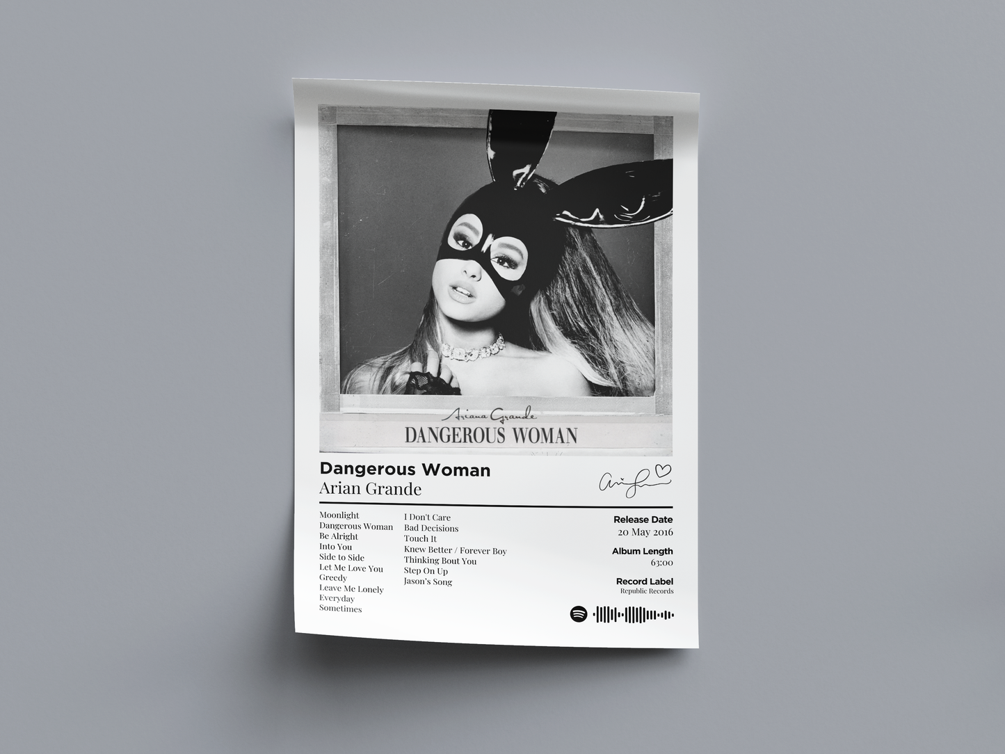 Dangerous Woman Digital Poster - PostrlyAu