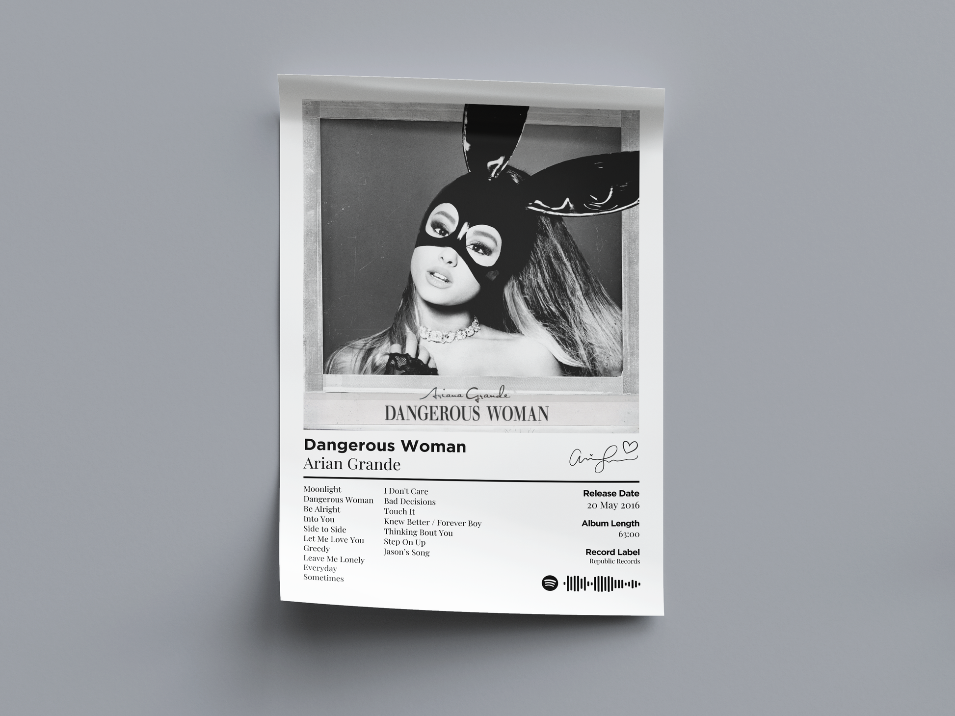 Dangerous Woman Digital Poster - PostrlyAu