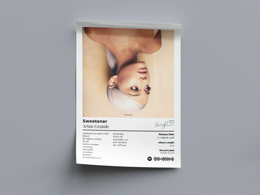 Sweetener Digital Poster - PostrlyAu
