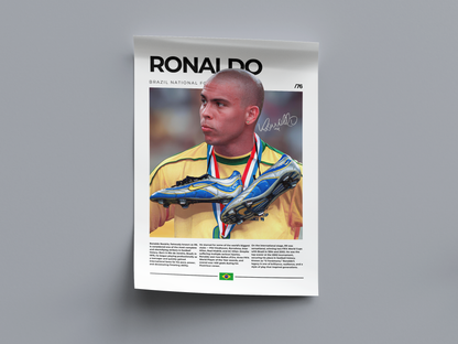 Ronaldo Nazário Digital Football Poster