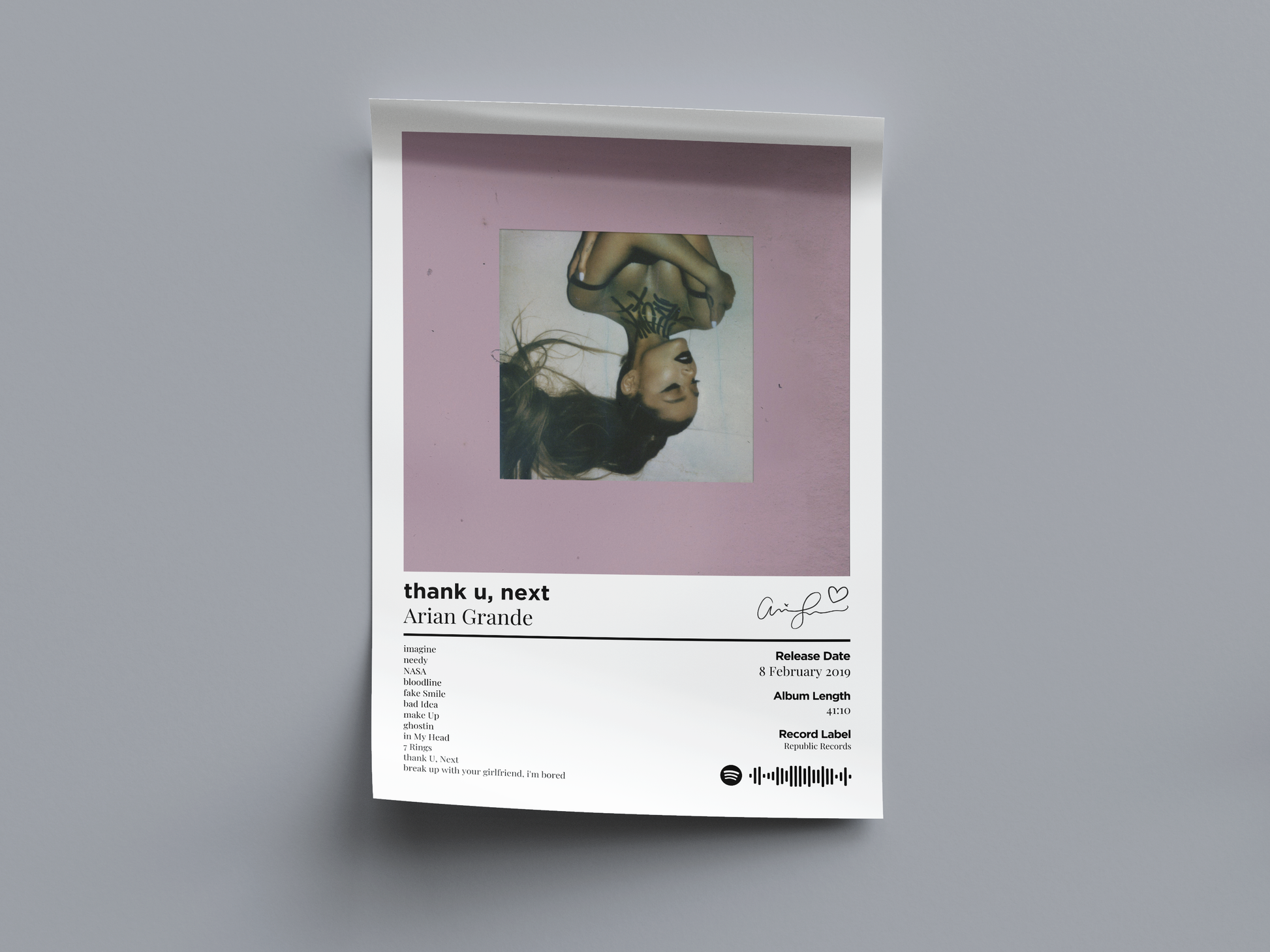 thank u, next Digital Poster - PostrlyAu