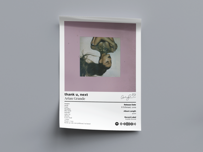 thank u, next Digital Poster - PostrlyAu