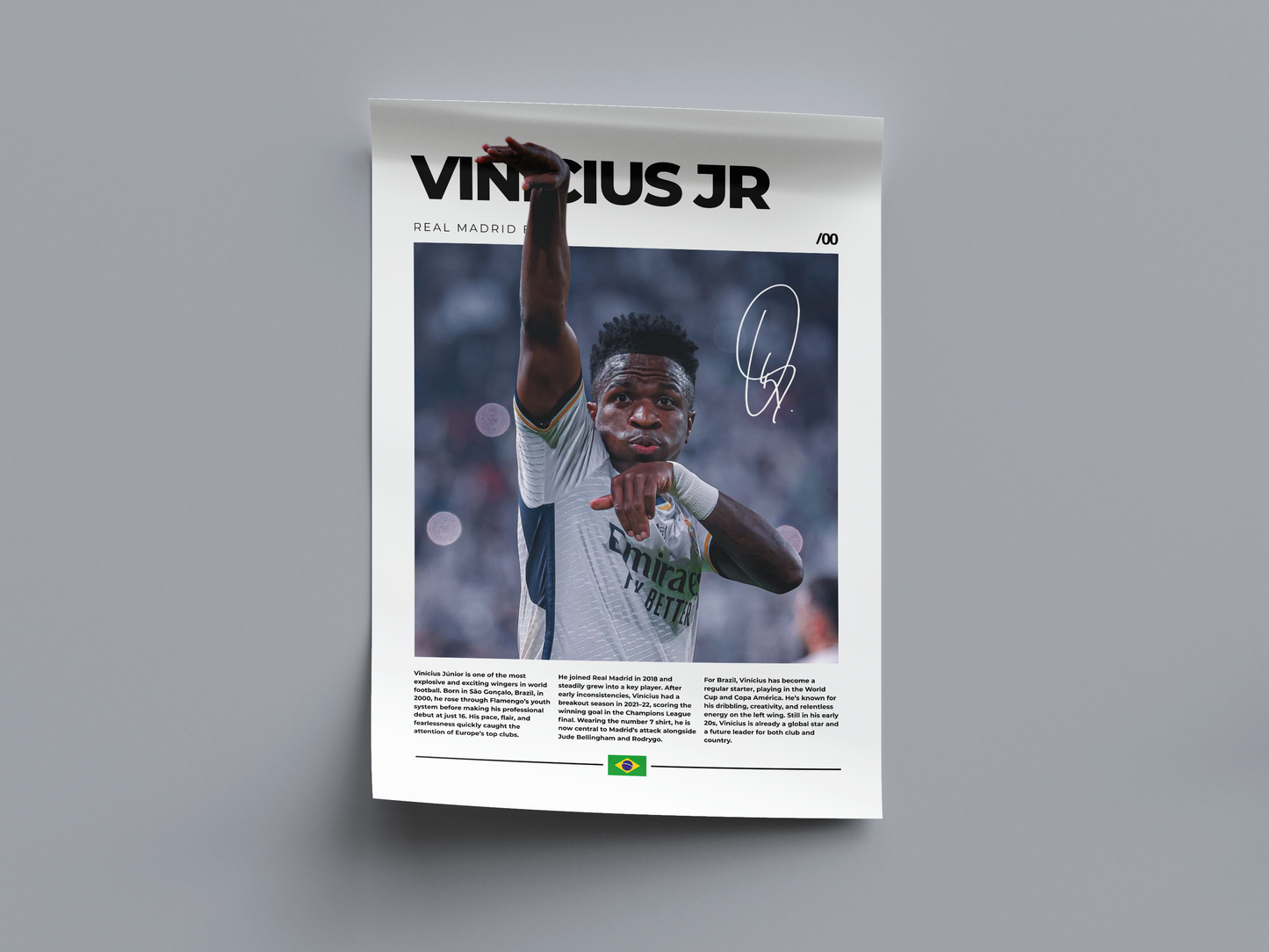 Vinícius Júnior Digital Football Poster