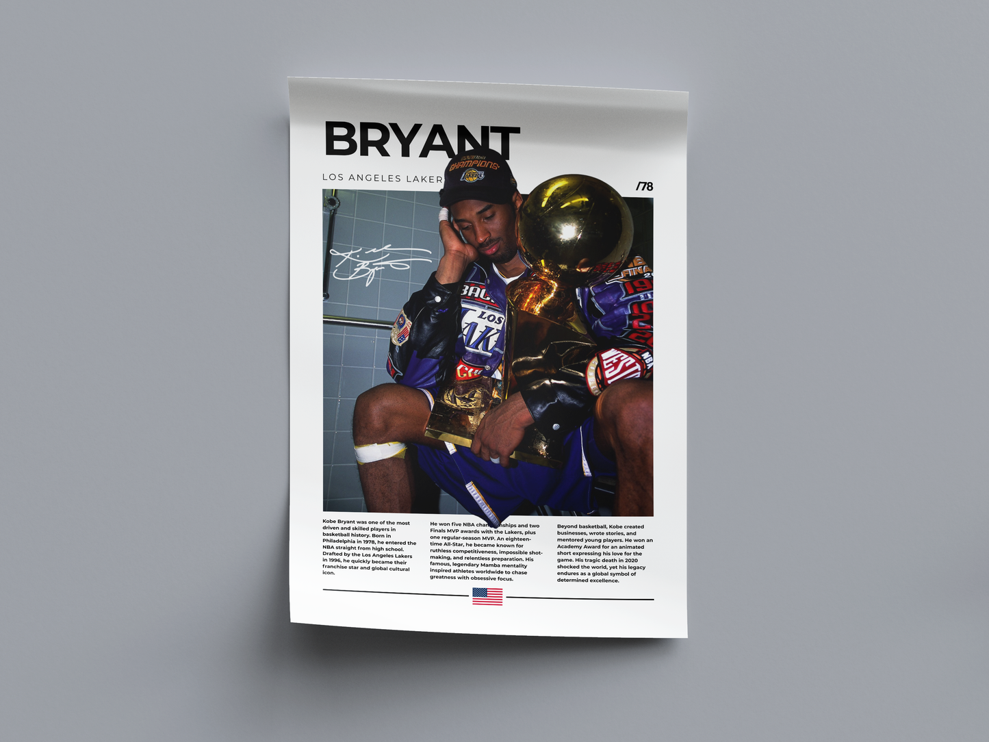 Kobe Bryant Digital Basketball Poster