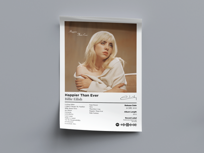 Happier Than Ever Digital Poster - PostrlyAu