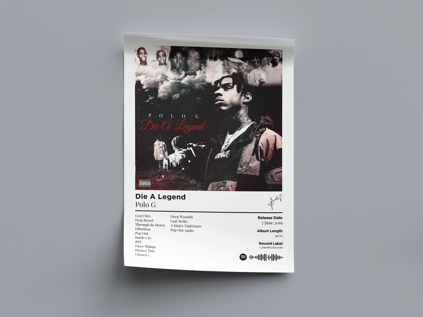 Die a Legend Digital Poster - PostrlyAu