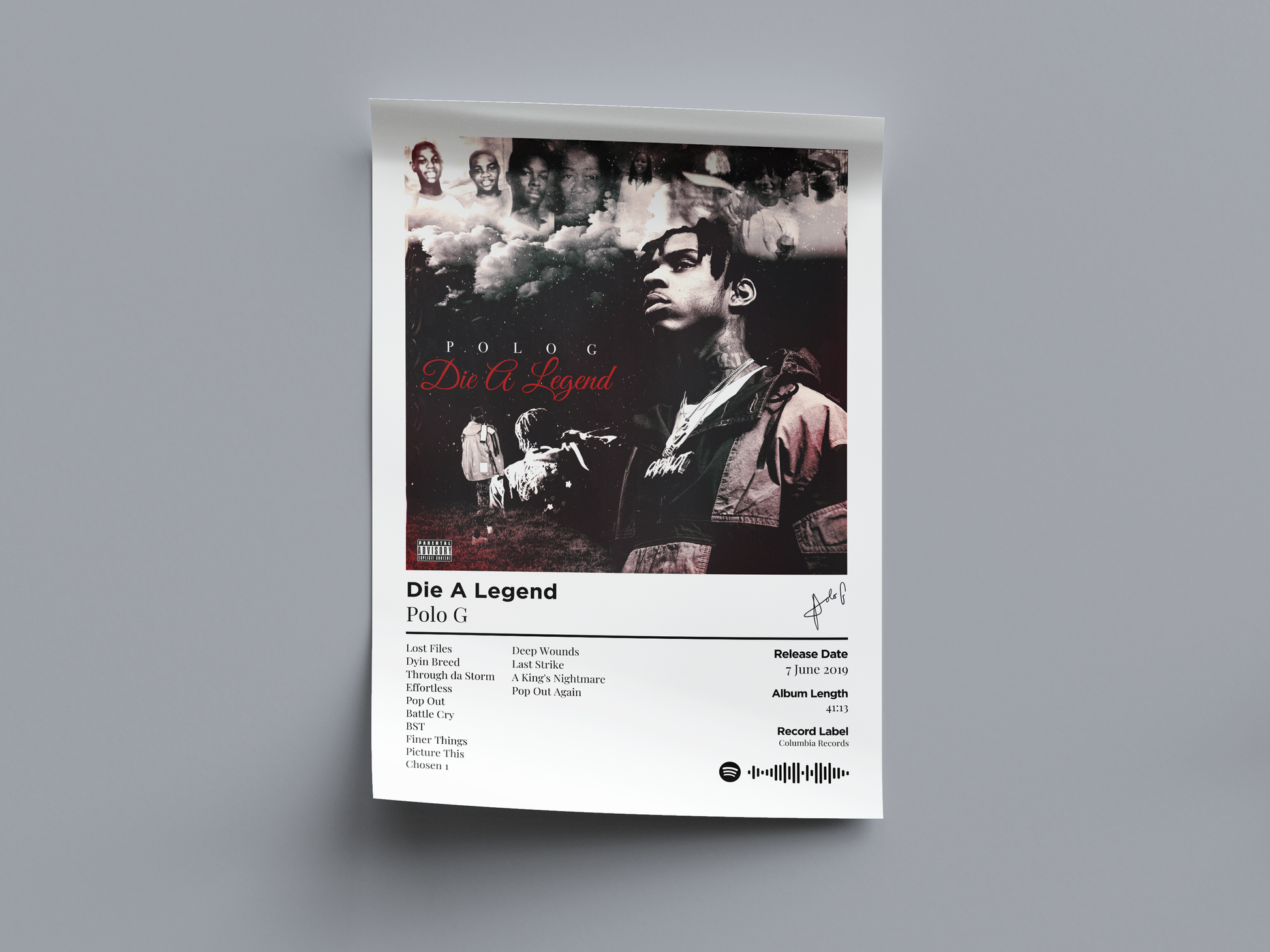 Die a Legend Digital Poster - PostrlyAu