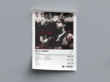 Die a Legend Digital Poster - PostrlyAu