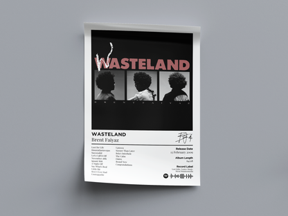 Brent Faiyaz - WASTELAND Digital Poster - PostrlyAu
