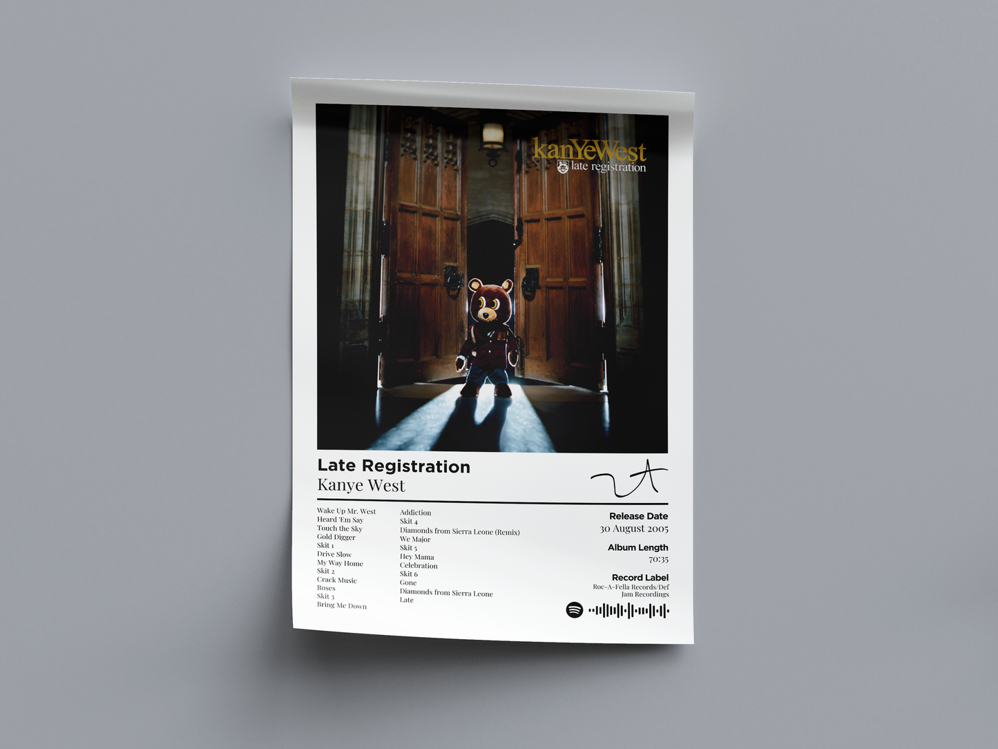 Late Registration Digital Poster - PostrlyAu