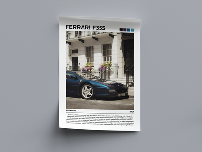 Ferrari F355 Digital Poster - PostrlyAu