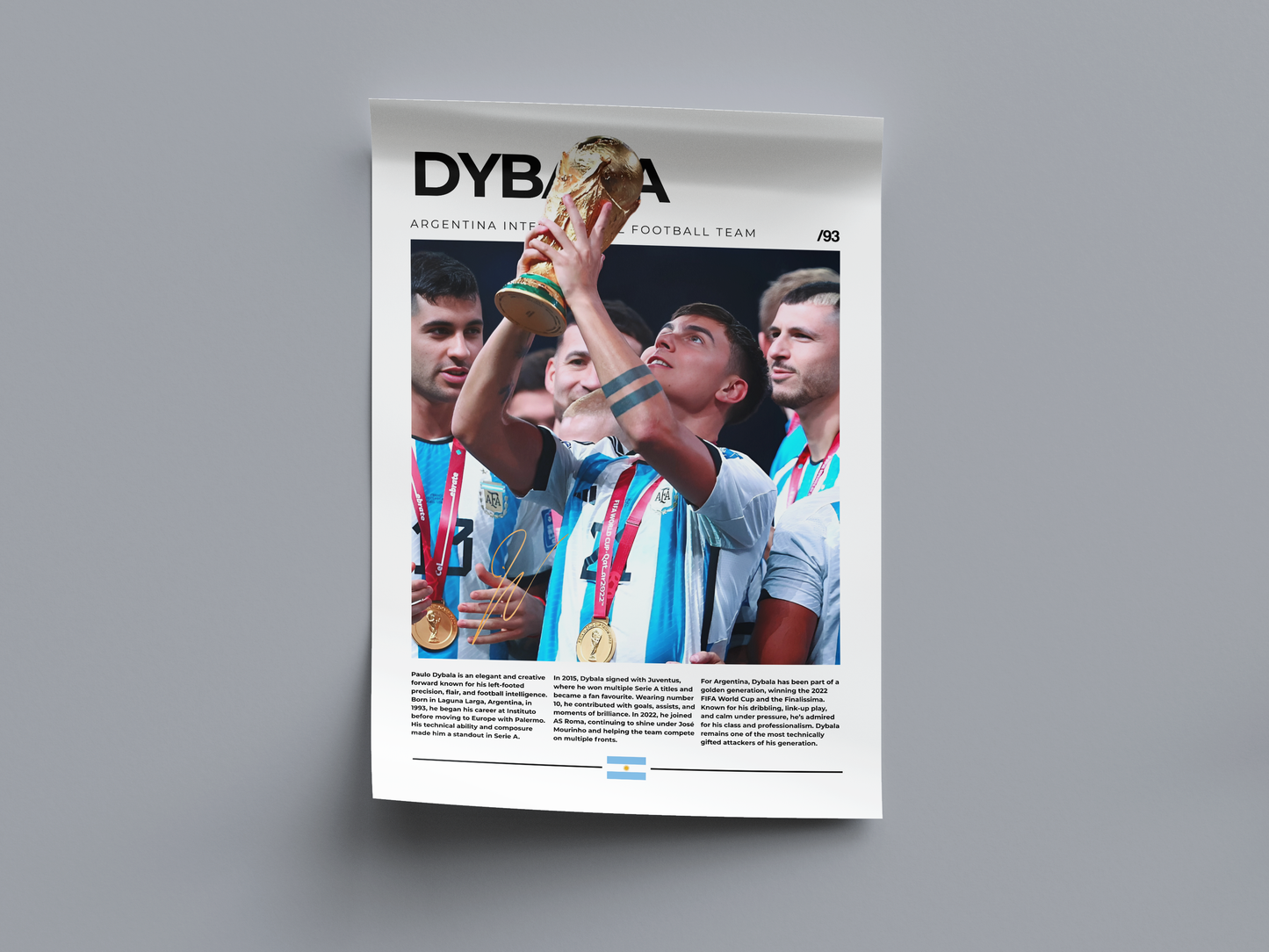 Paulo Dybala Digital Football Poster