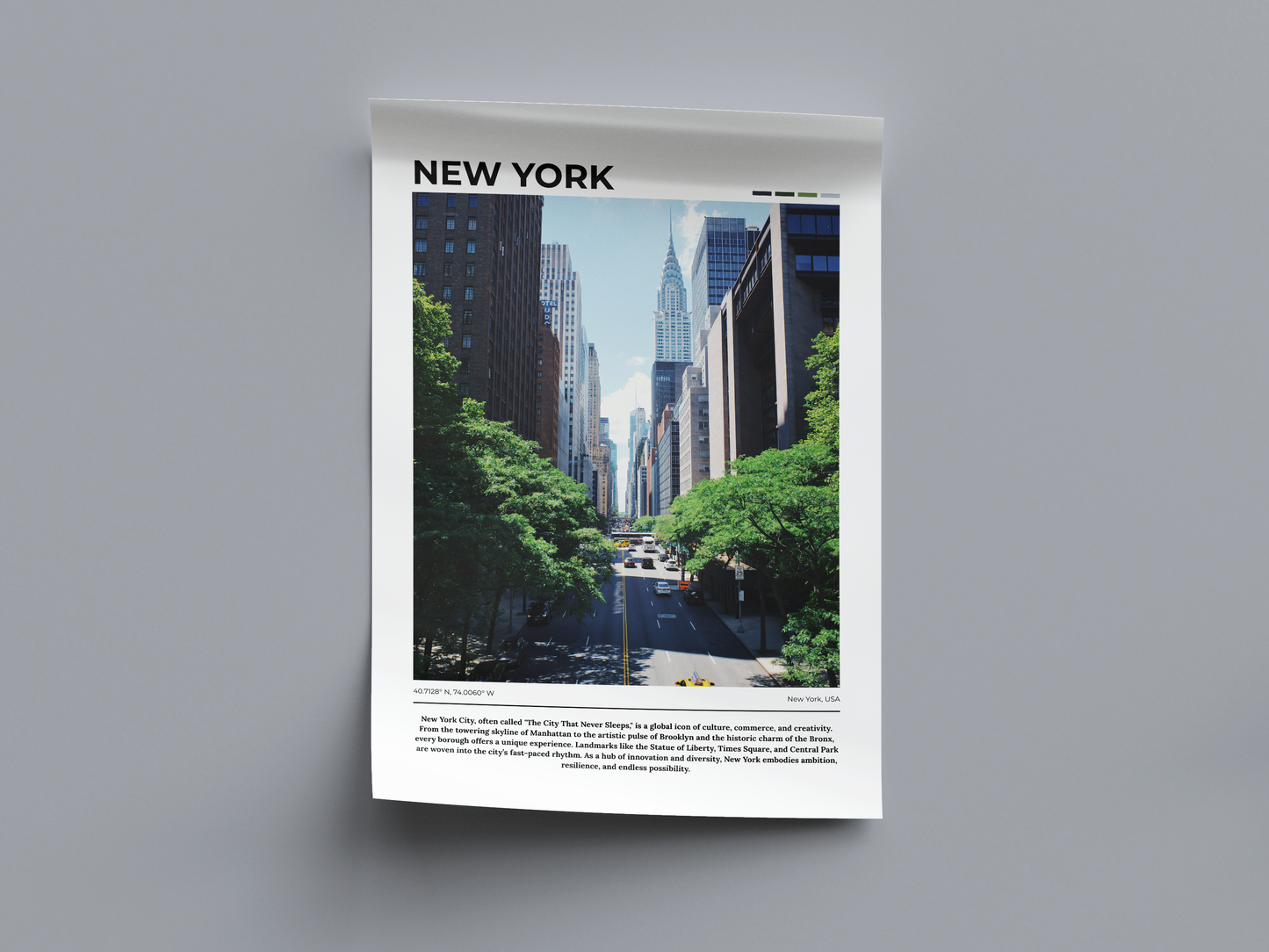 New York - Digital Poster - PostrlyAu