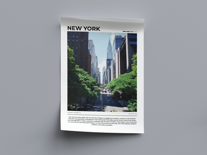 New York - Digital Poster - PostrlyAu
