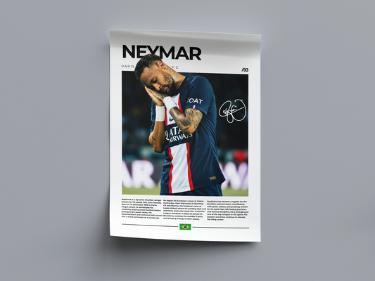 Neymar Jr. Digital Football Poster