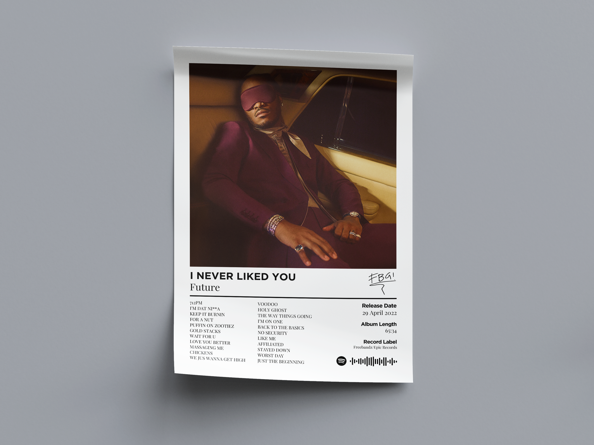 I NEVER LIKED YOU Digital Poster - PostrlyAu