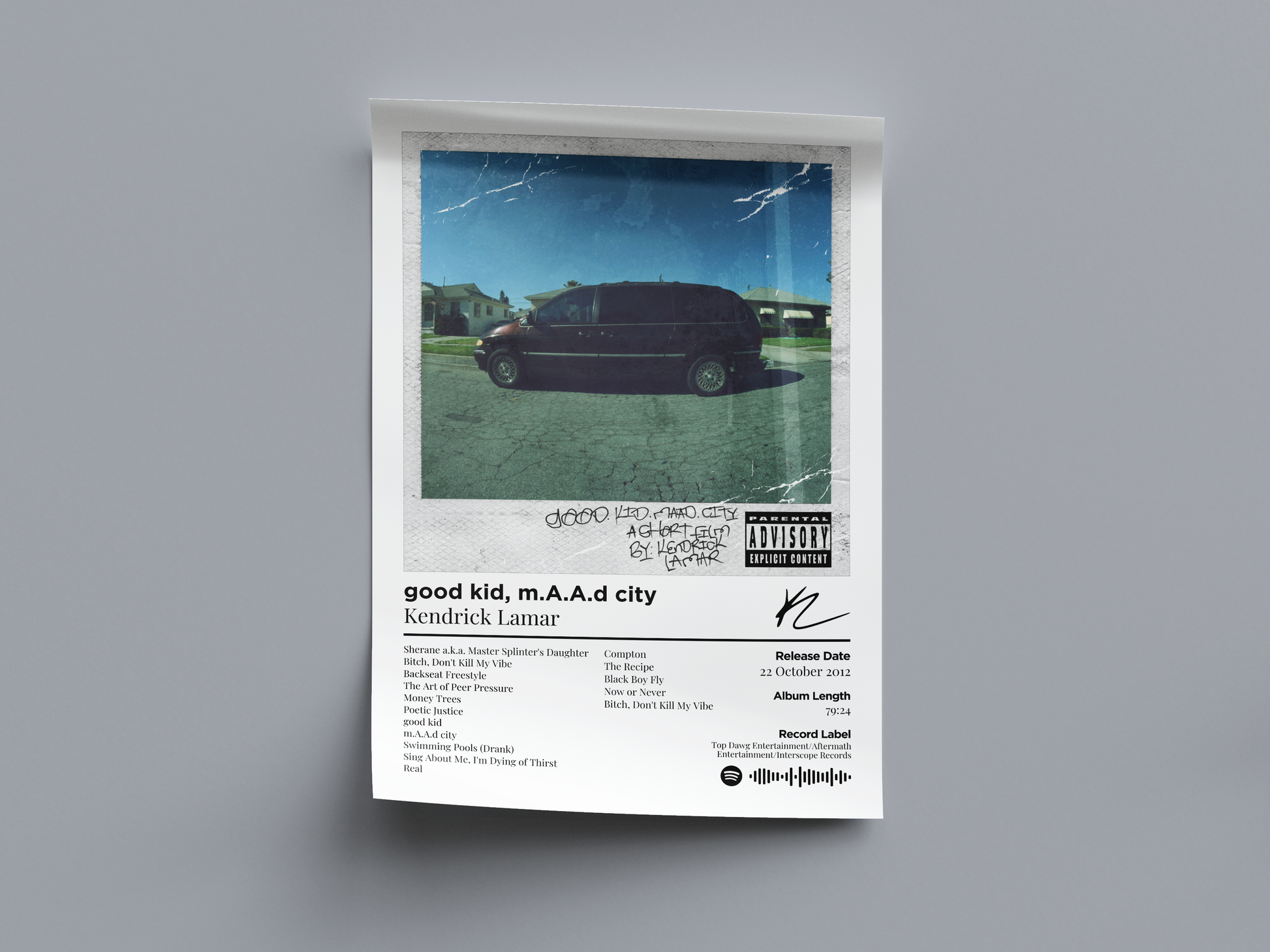 good kid, m.A.A.d city Digital Poster - PostrlyAu