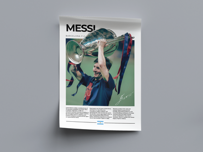 Lionel Messi Digital Football Poster