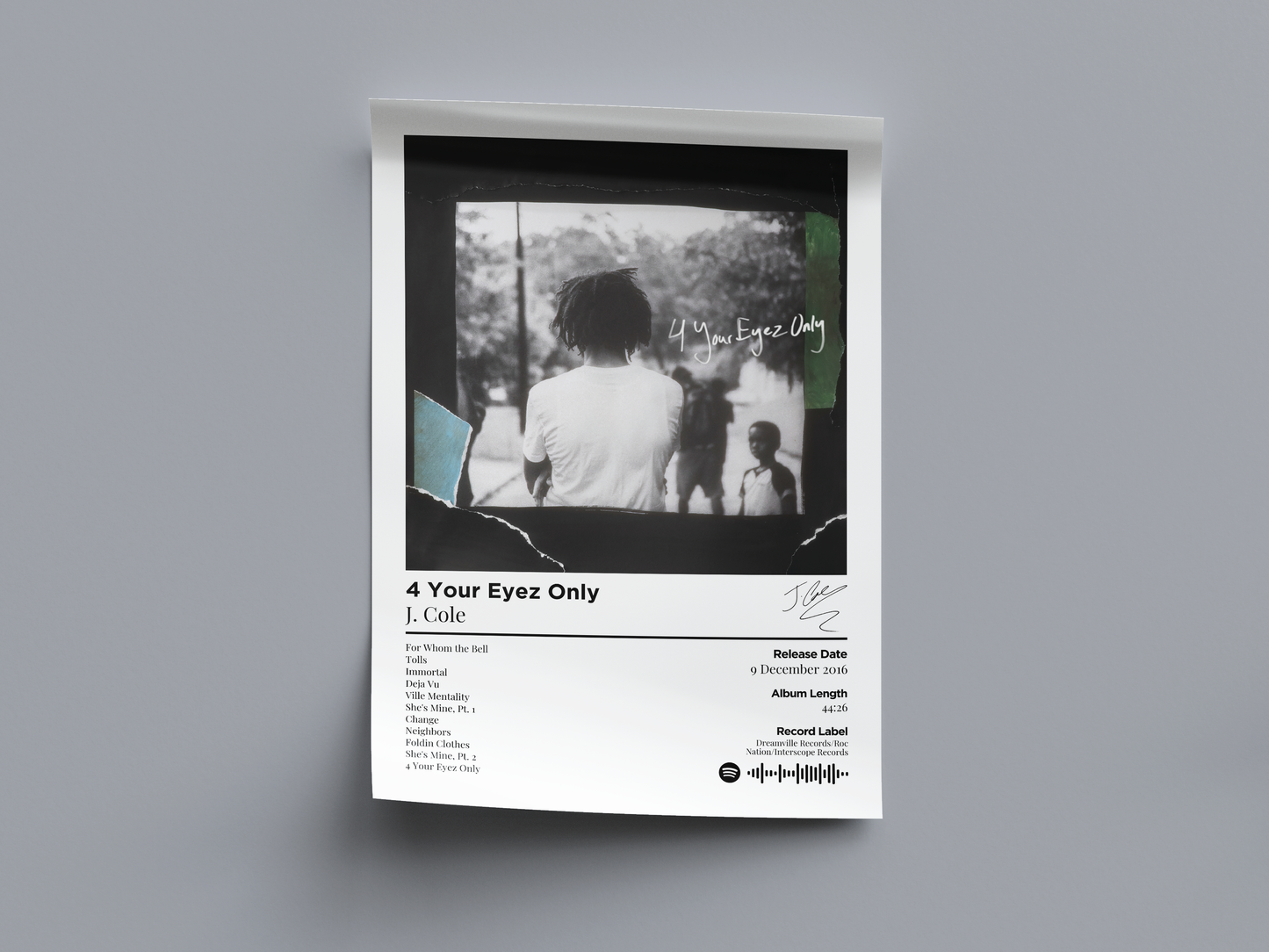 4 Your Eyez Only Digital Poster - PostrlyAu