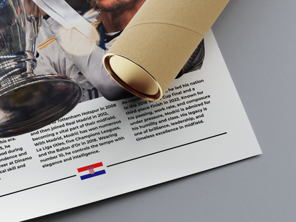 Luka Modrić Digital Football Poster