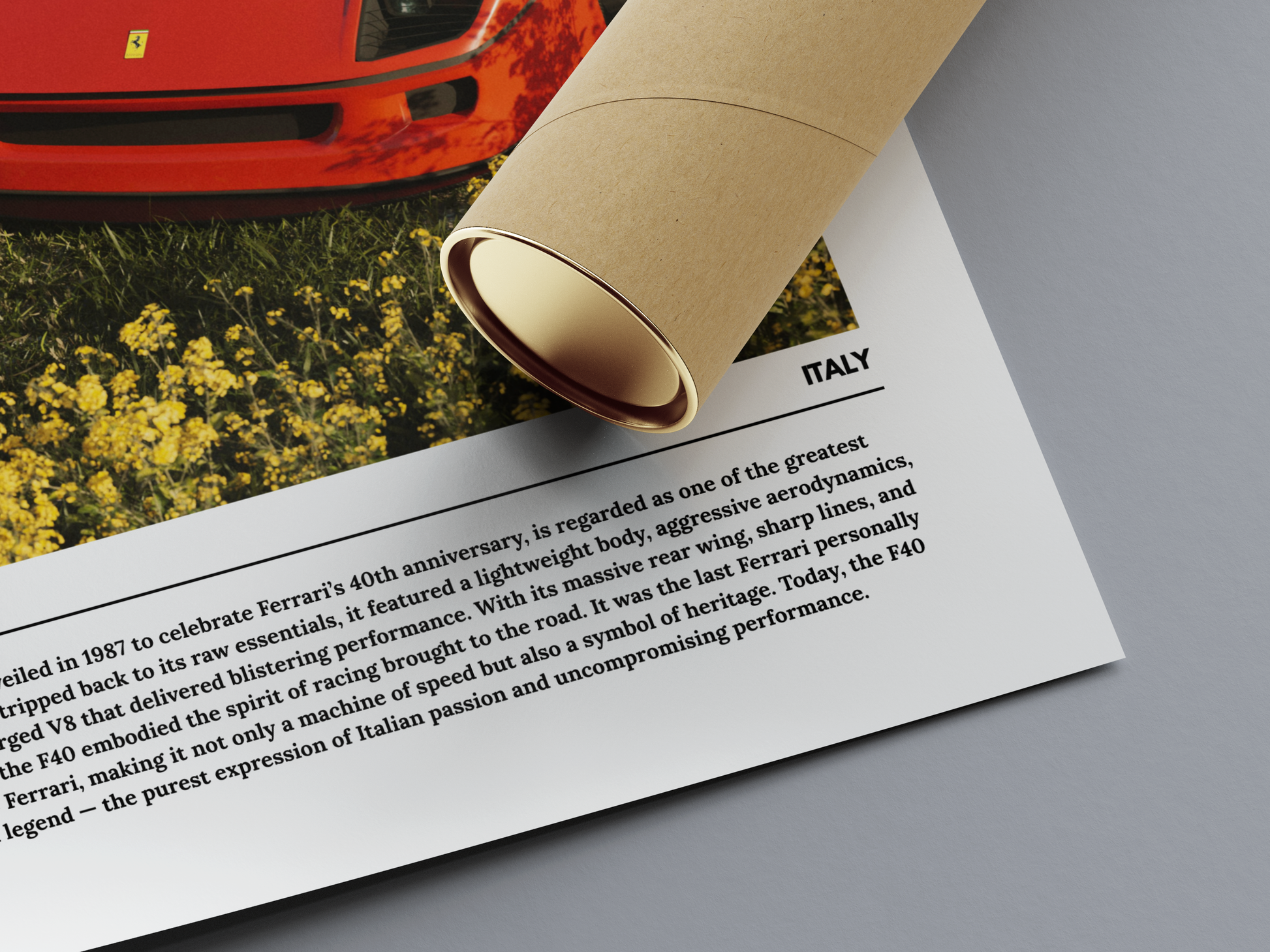 Ferrari F40 Digital Poster - PostrlyAu