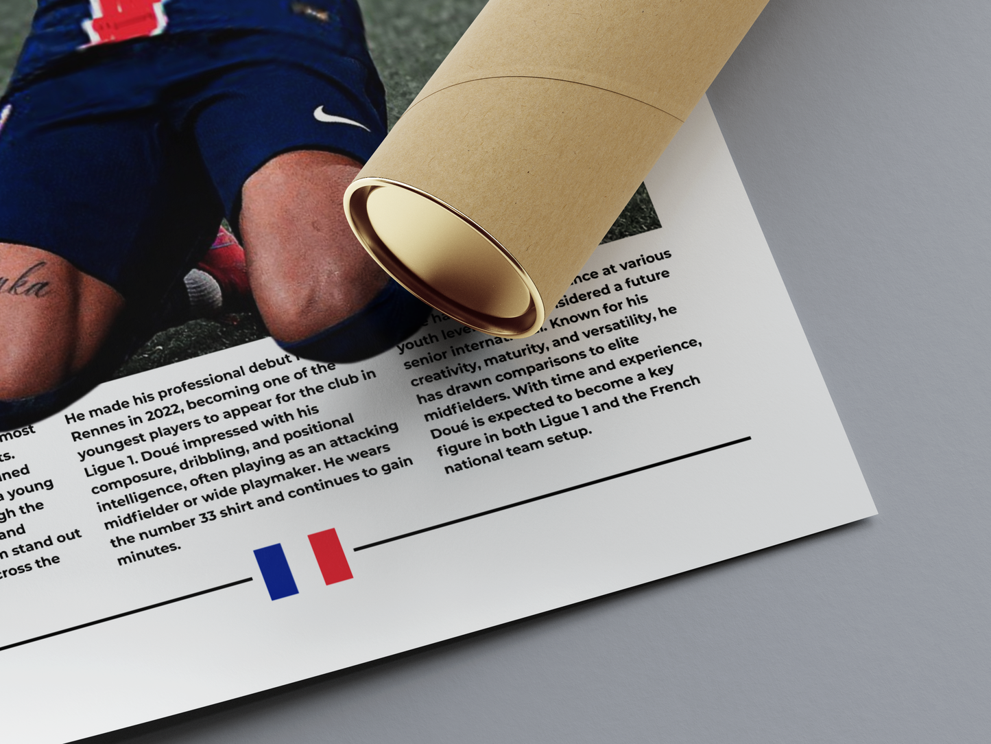 Désiré Doué Digital Football Poster