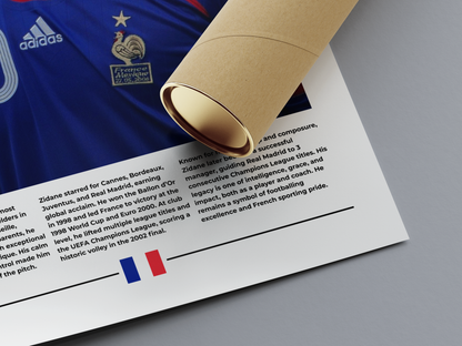 Zinedine Zidane Digital Football Poster