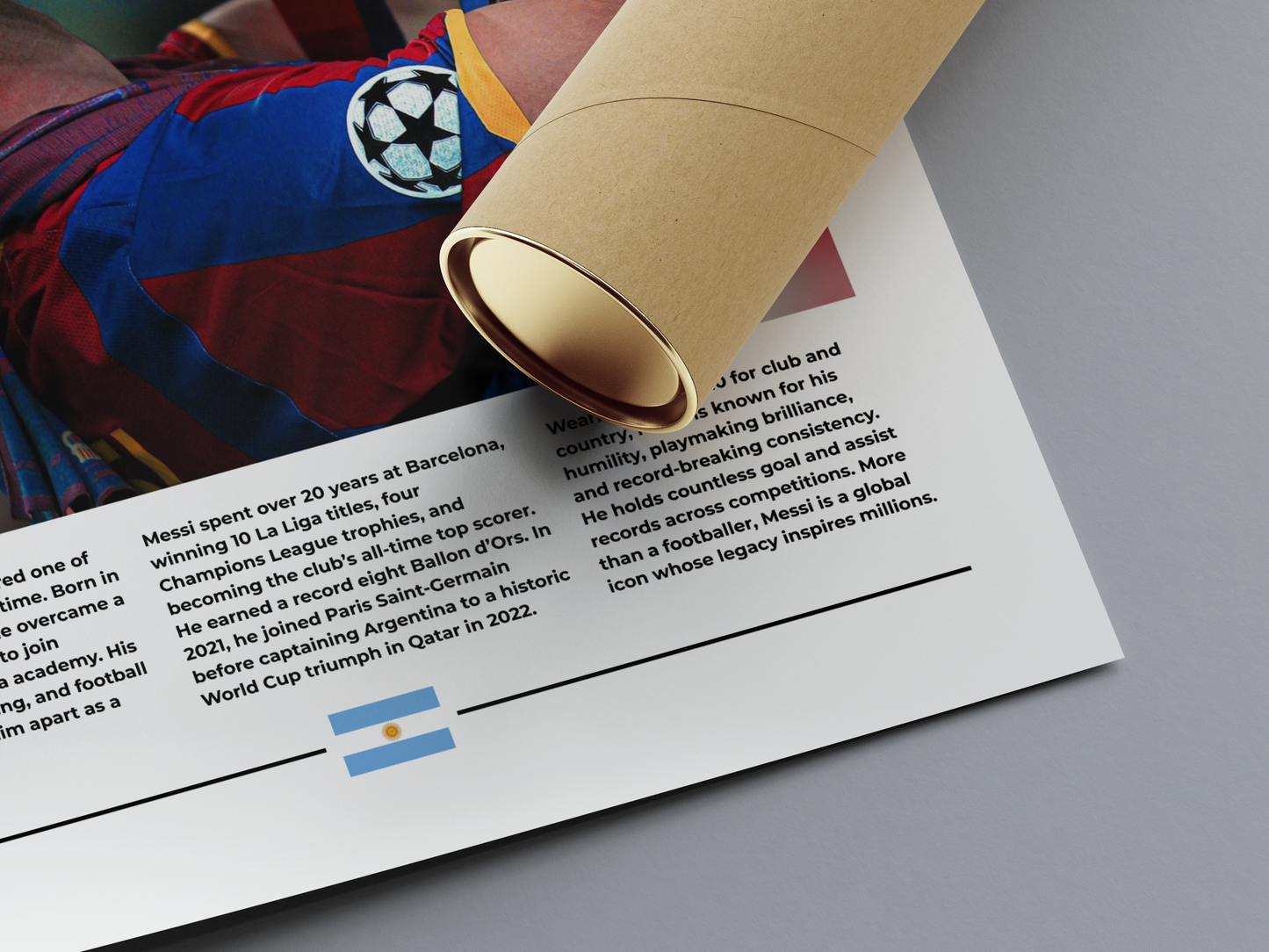 Lionel Messi Digital Football Poster