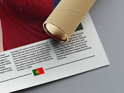 Cristiano Ronaldo Digital Football Poster