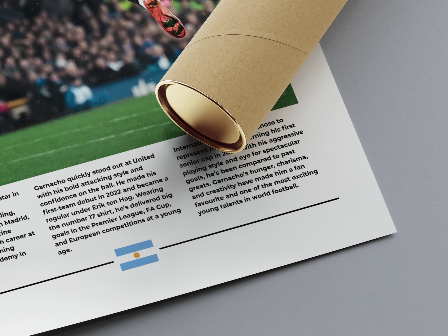 Alejandro Garnacho Digital Football Poster