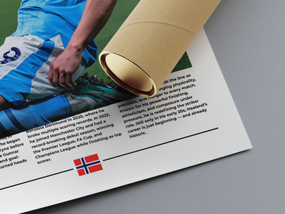 Erling Haaland Digital Football Poster