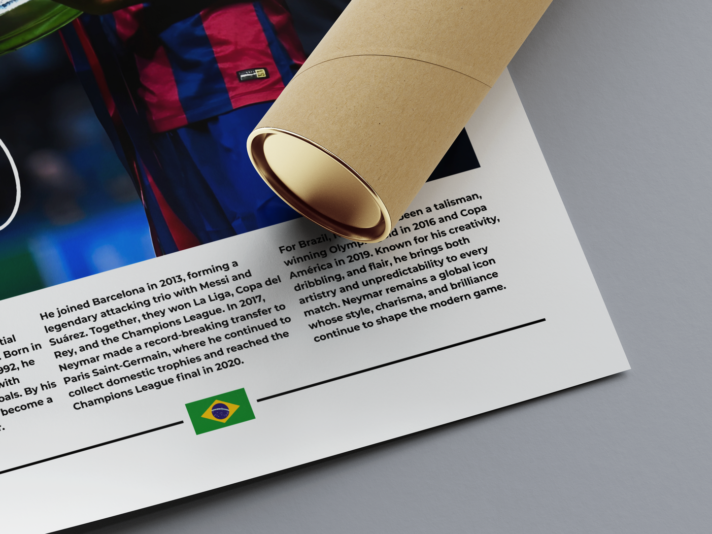 Neymar Jr. Digital Football Poster