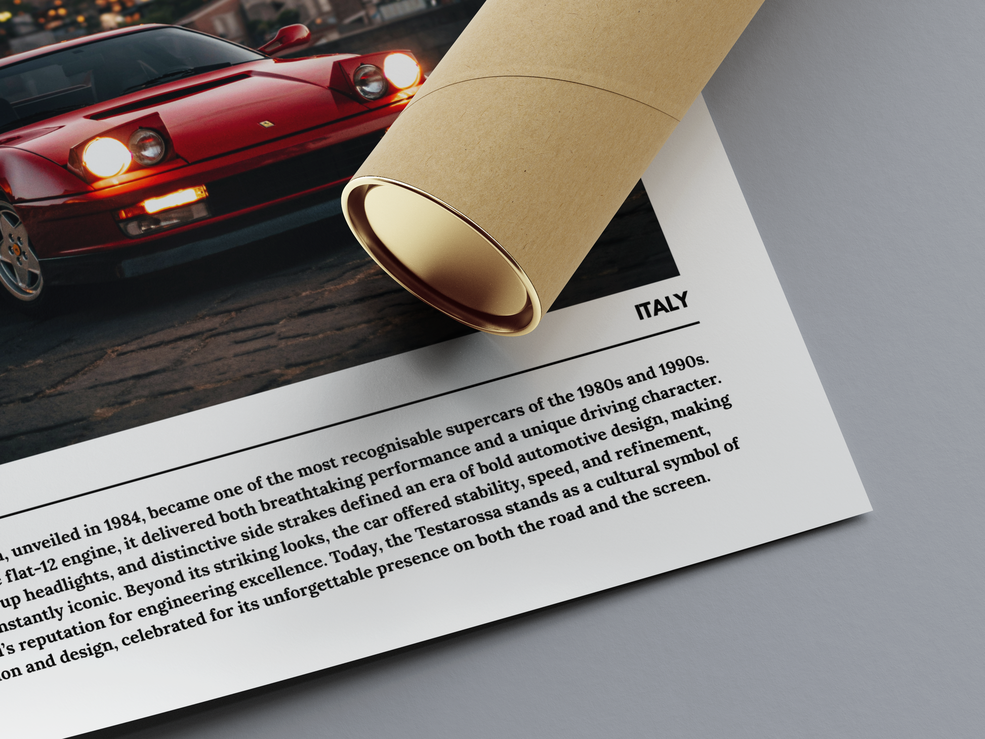 Ferrari Testarossa Digital Poster - PostrlyAu