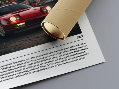 Ferrari Testarossa Digital Poster - PostrlyAu